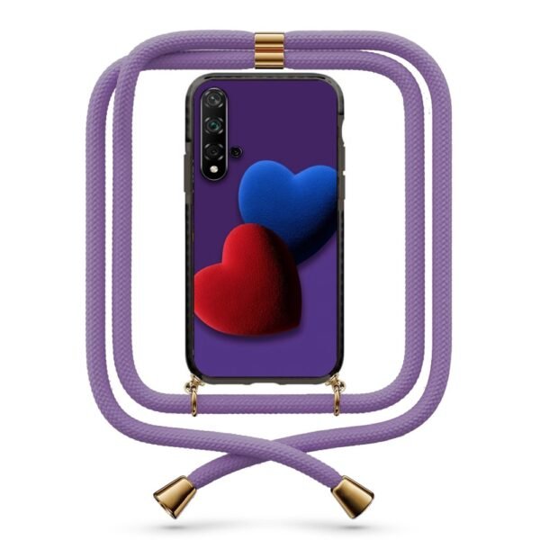 Double heart θήκη με κορδόνι & σχέδιο 9850 για Huawei Nova 5T