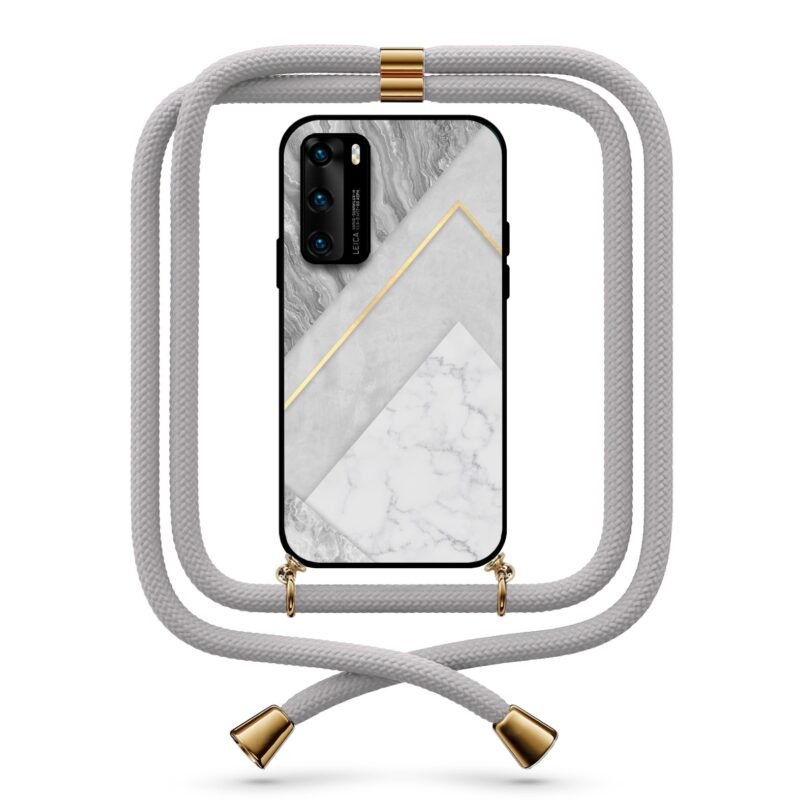 Triple marble θήκη με κορδόνι & σχέδιο 9770 για Huawei P40
