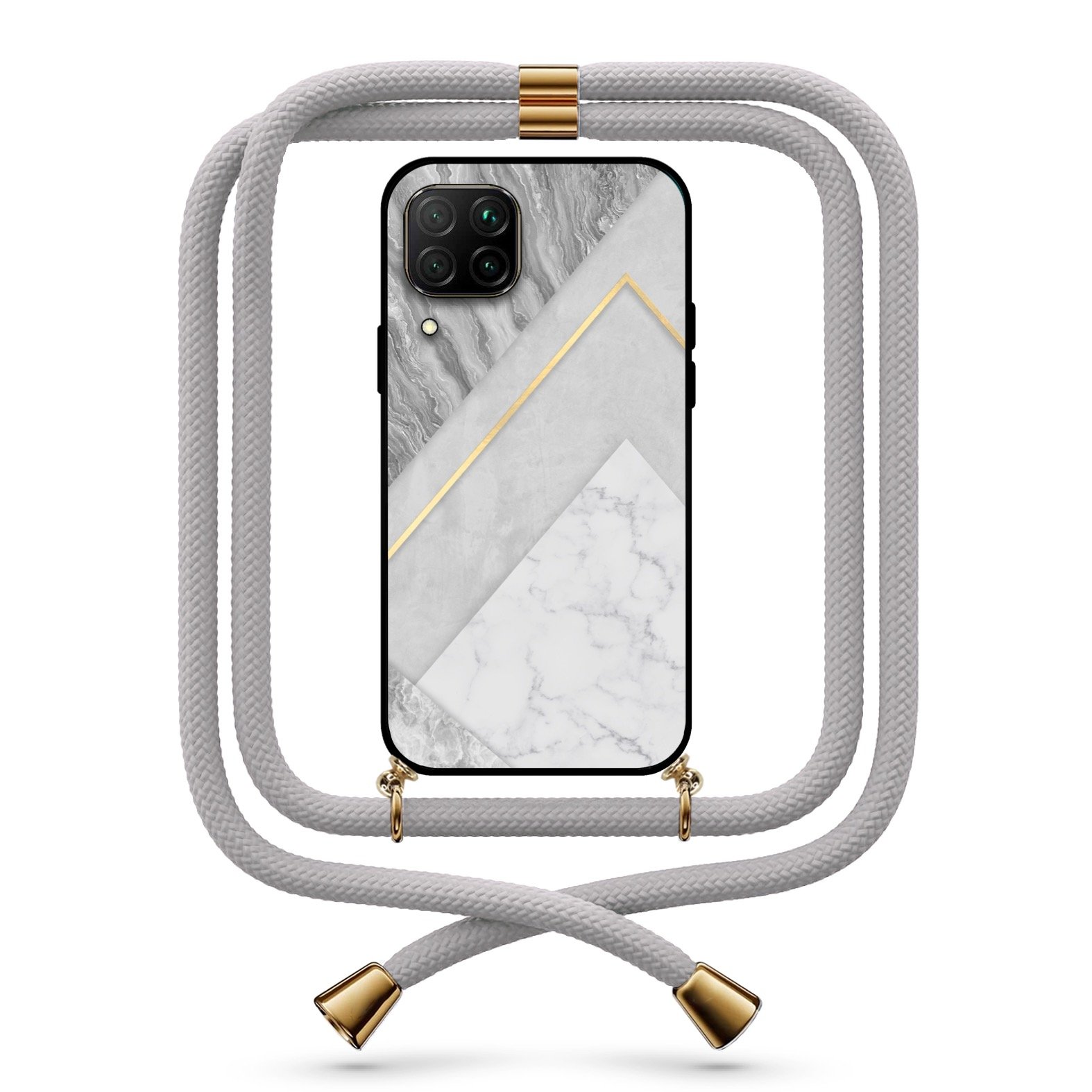 Triple marble θήκη με κορδόνι & σχέδιο 9770 για Huawei P40 Lite