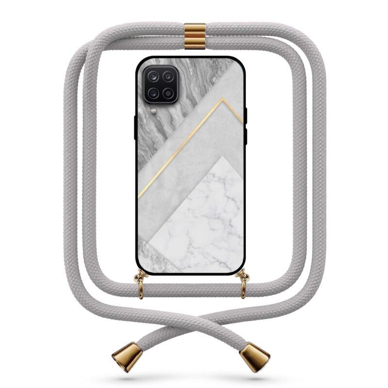 Triple marble θήκη με κορδόνι & σχέδιο 9770 για Galaxy A12
