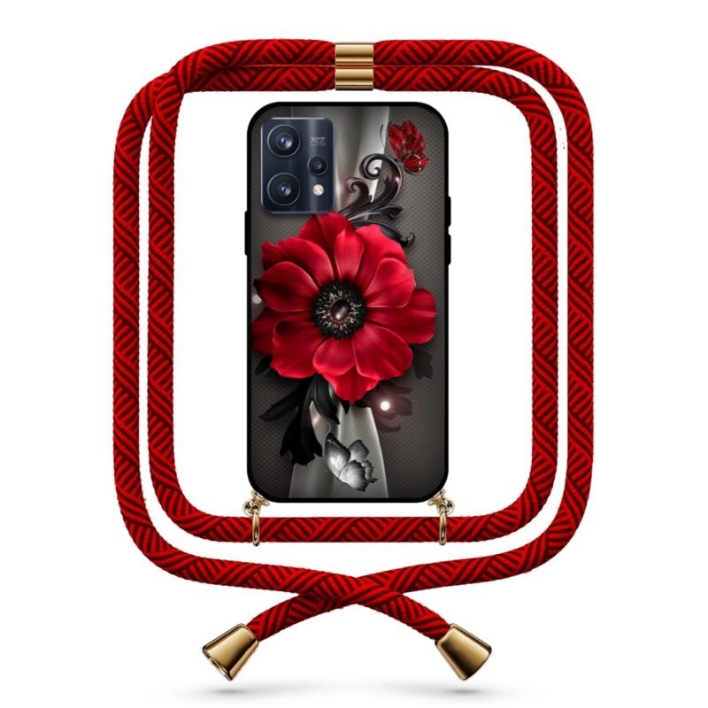 Flower butterflies θήκη με κορδόνι & σχέδιο 9725 για Realme 9 Pro Plus
