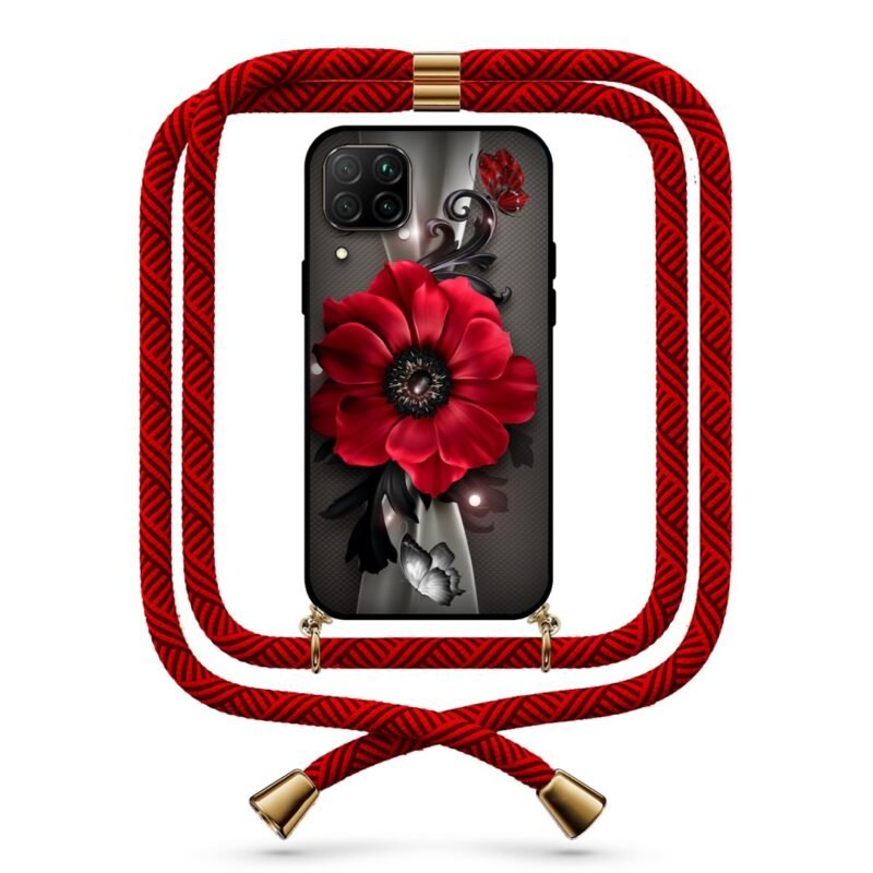 Flower butterflies θήκη με κορδόνι & σχέδιο 9725 για Huawei P40 Lite