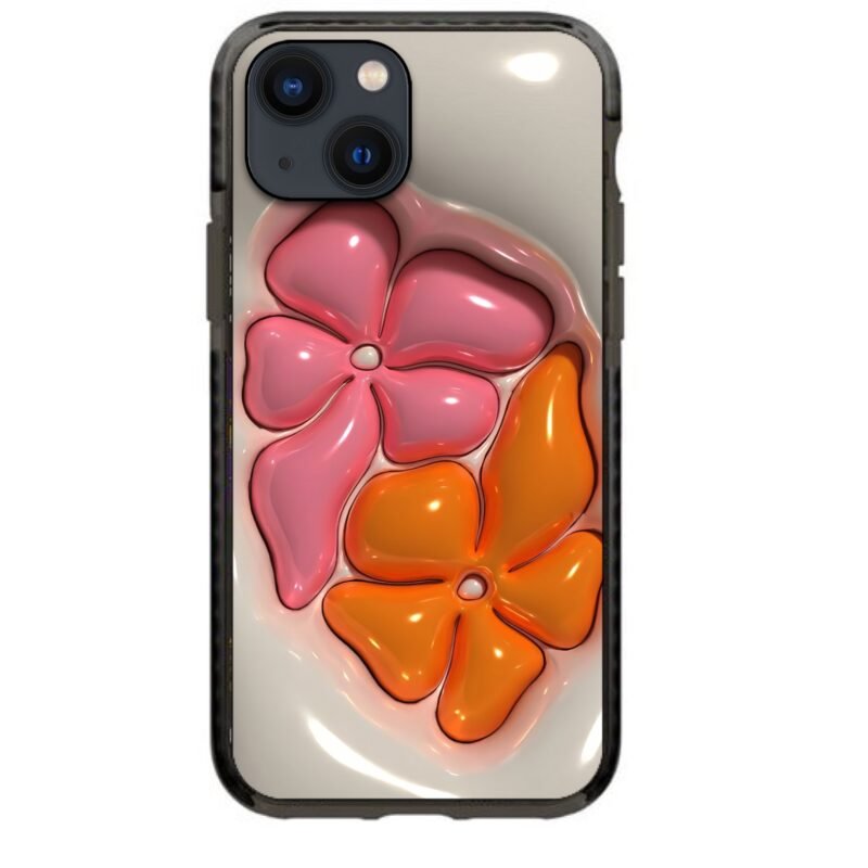 3d double flower θήκη κινητού 91787 γιά iPhone 15 Plus