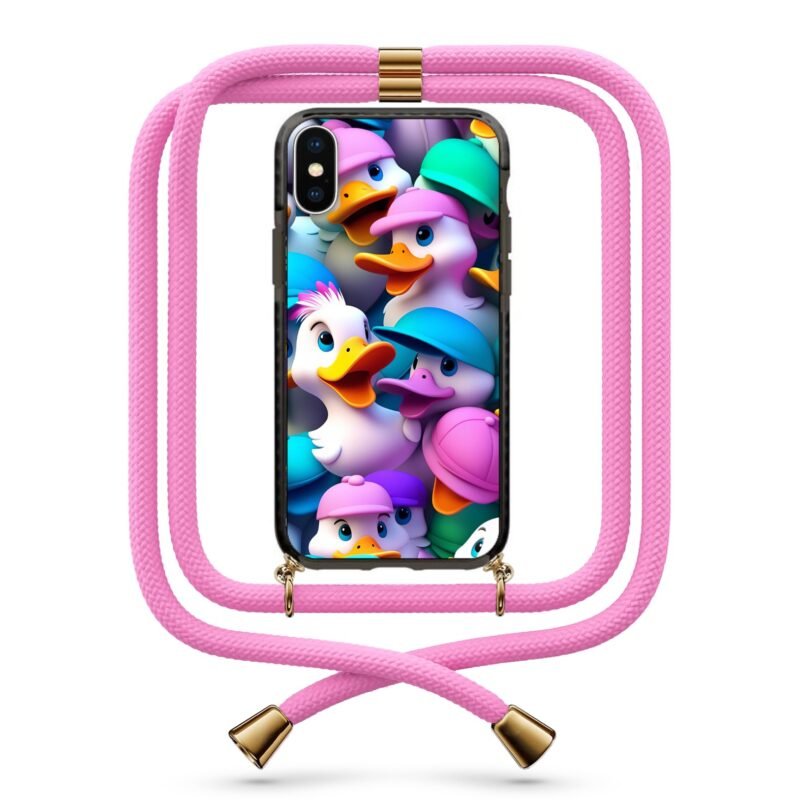 Ducks θήκη κινητού με κορδόνι 9819 γιά iPhone Xs Max