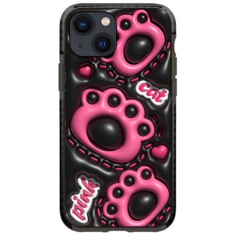 Pink cat paws θήκη κινητού 91693 γιά iPhone 14