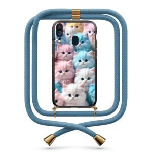 Kittens θήκη με κορδόνι & σχέδιο 9810 για Galaxy A40