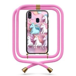 Unicorns θήκη με κορδόνι & σχέδιο 9820 για Galaxy A40