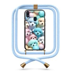 Puppies θήκη με κορδόνι & σχέδιο 9827 για Galaxy A40