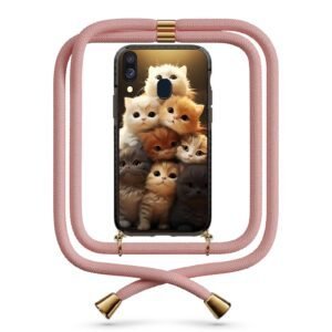 Kittens θήκη με κορδόνι & σχέδιο 9829 για Galaxy A40