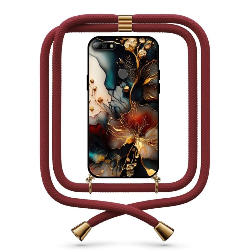 Abstract marble θήκη με κορδόνι & σχέδιο 9773 για Huawei Y7 2018