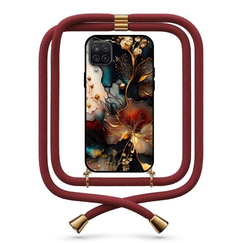Abstract marble θήκη με κορδόνι & σχέδιο 9773 για Galaxy A12