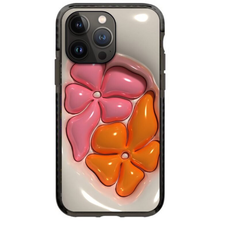 3d double flower θήκη κινητού 91787 γιά iPhone 14 Pro