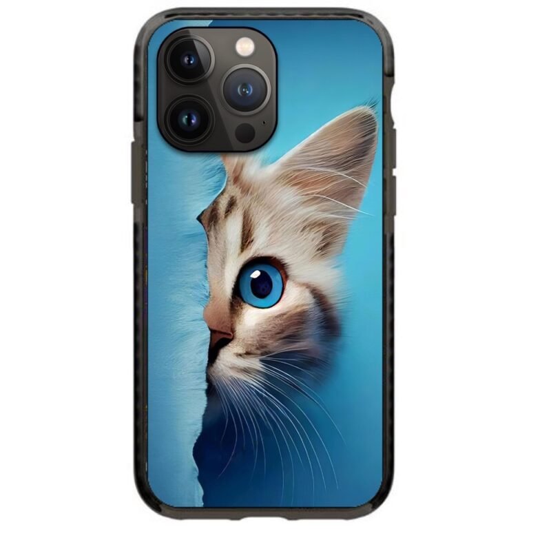 Half cat face θήκη κινητού 91932 γιά iPhone 14 Pro