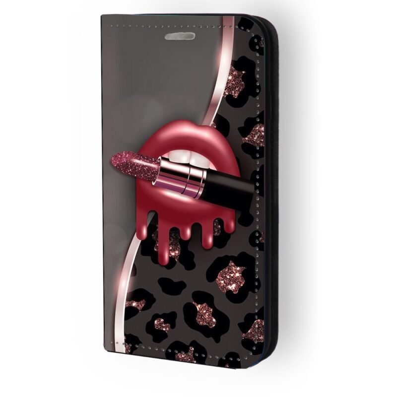 Θήκη book με σχέδιο animal print lips 91186 για Galaxy A52