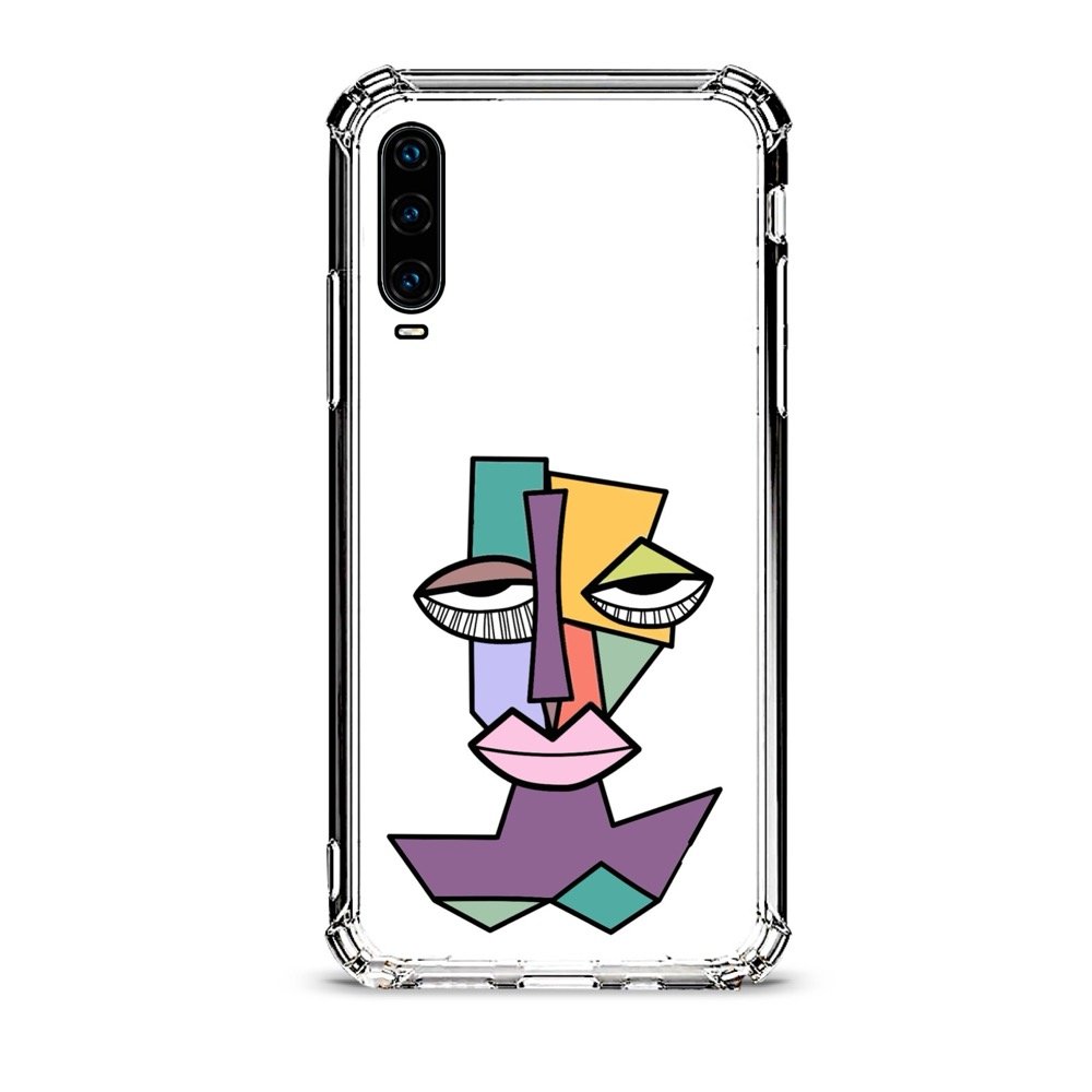Shape face θήκη διάφανη & σχέδιο d1026 γιά Huawei P30