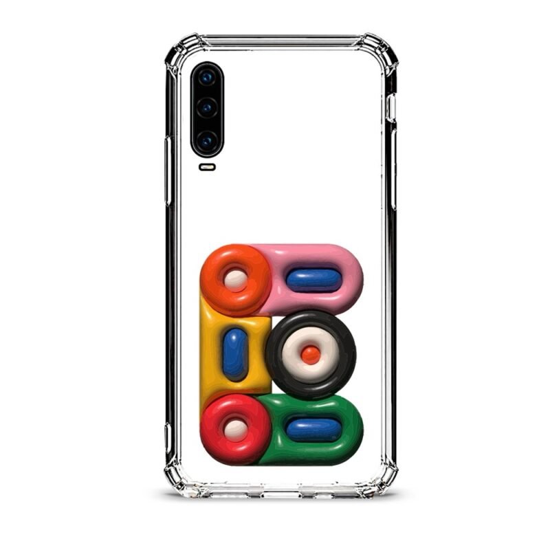 3d shapes θήκη διάφανη & σχέδιο  d1064 γιά Huawei P30