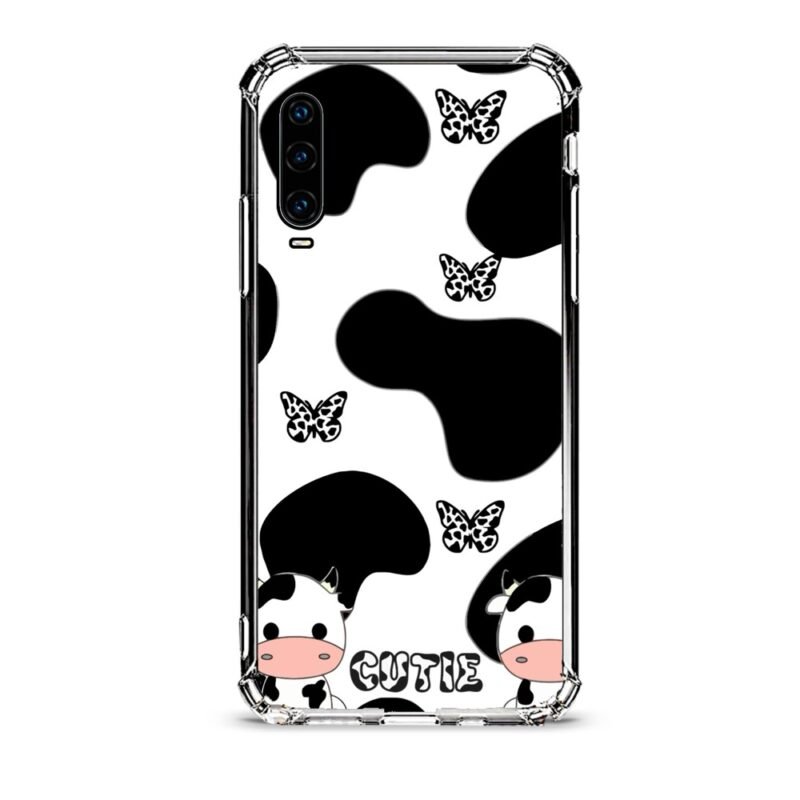 Cow print θήκη διάφανη & σχέδιο  d1077 γιά Huawei P30