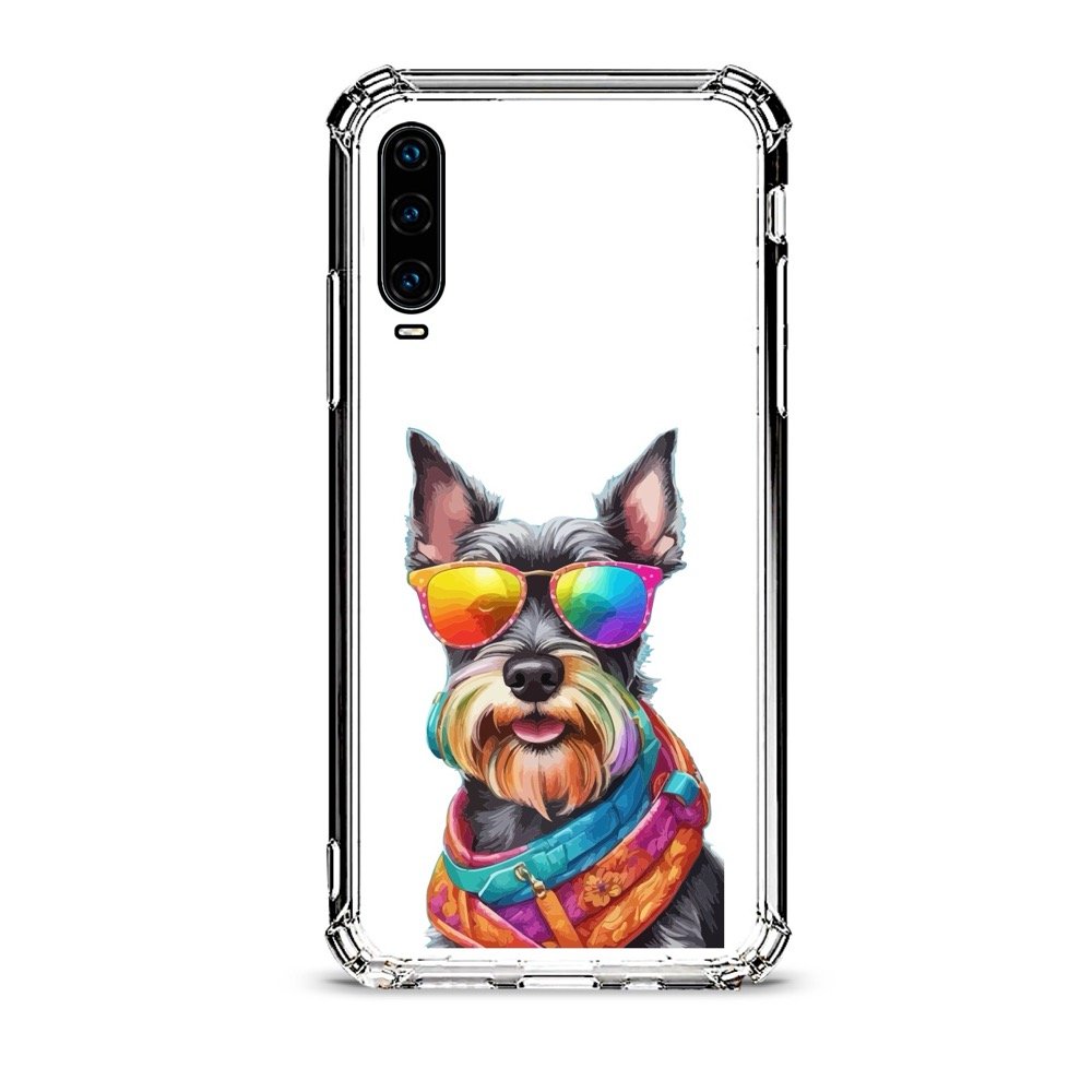 Sunglasses dog θήκη διάφανη & σχέδιο d1080 γιά Huawei P30