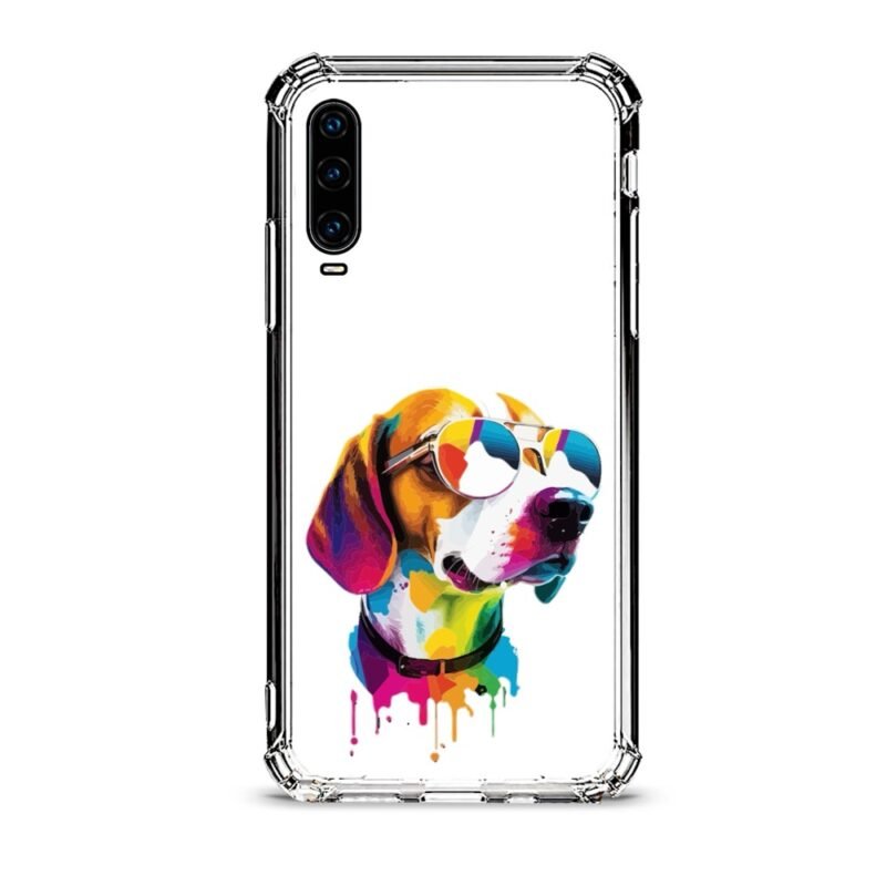 Colorful dog θήκη διάφανη & σχέδιο  d1081 γιά Huawei P30