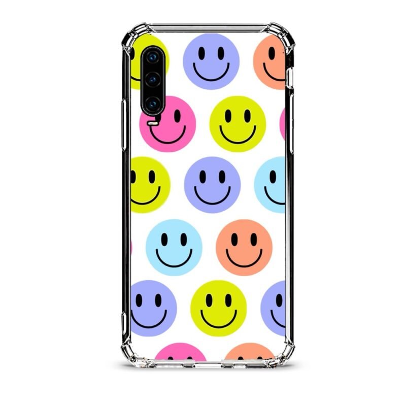 Smiley faces θήκη διάφανη & σχέδιο  d1088 γιά Huawei P30