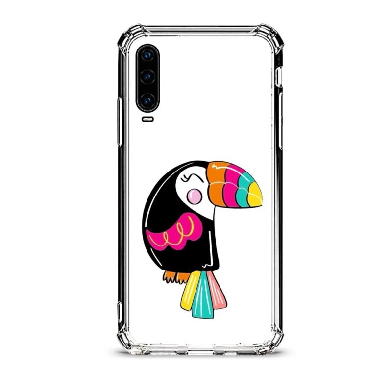 Colorful bird θήκη διάφανη & σχέδιο  d1093 γιά Huawei P30