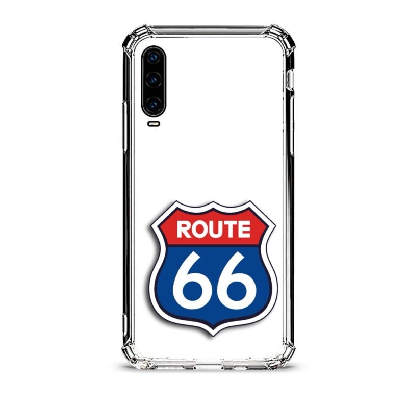 Route 66 θήκη διάφανη & σχέδιο  d1108 γιά Huawei P30