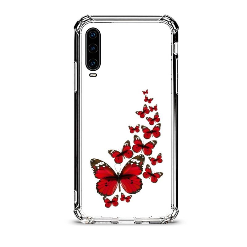 Butterflies θήκη διάφανη & σχέδιο  d1117 γιά Huawei P30