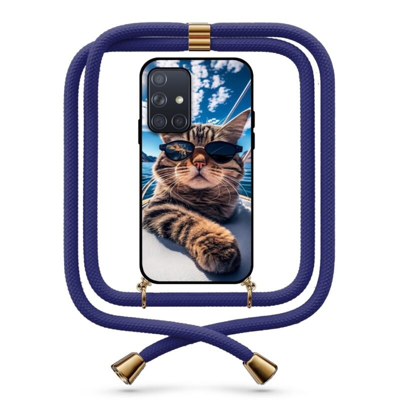 Yacht cat θήκη με κορδόνι & σχέδιο 9711 για  Galaxy A71