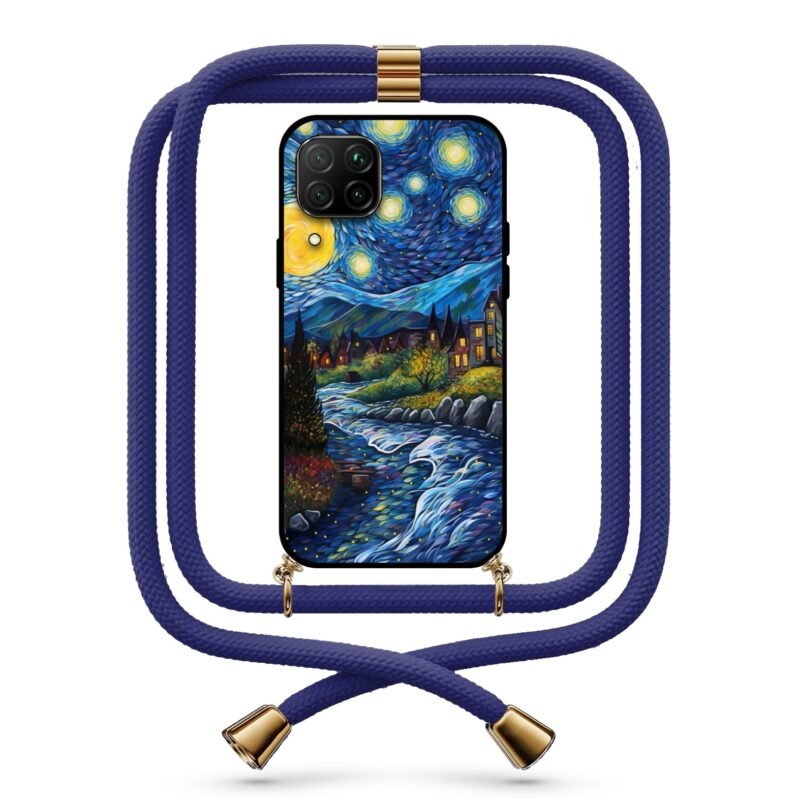 Stary night θήκη με κορδόνι & σχέδιο 9756 για Huawei P40 Lite