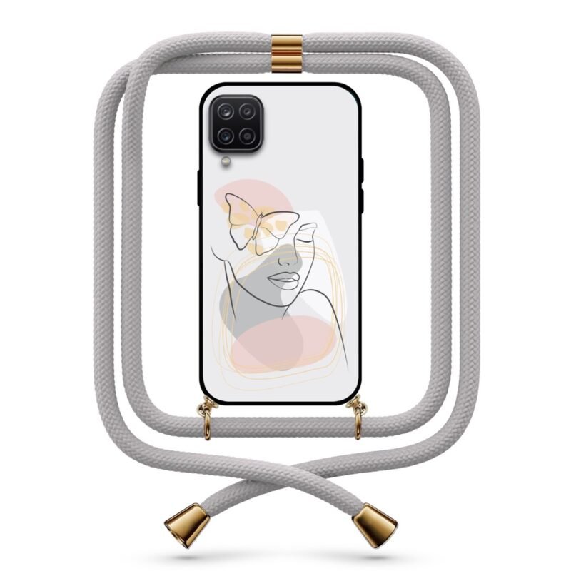 Lineart girl θήκη με κορδόνι & σχέδιο 9729 για Galaxy A12