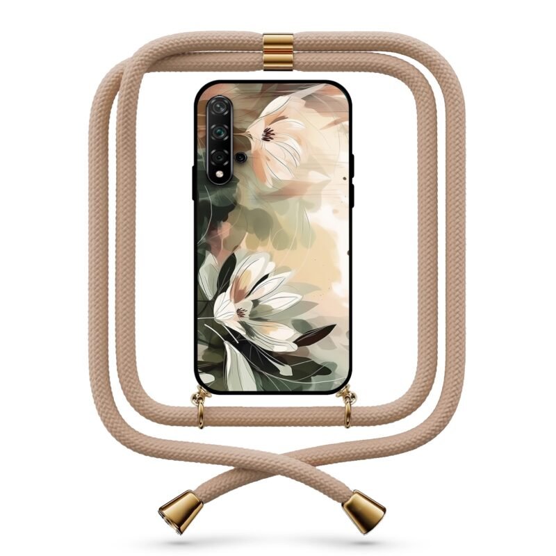 Pastel flowers θήκη με κορδόνι & σχέδιο 9774 για Huawei Nova 5T