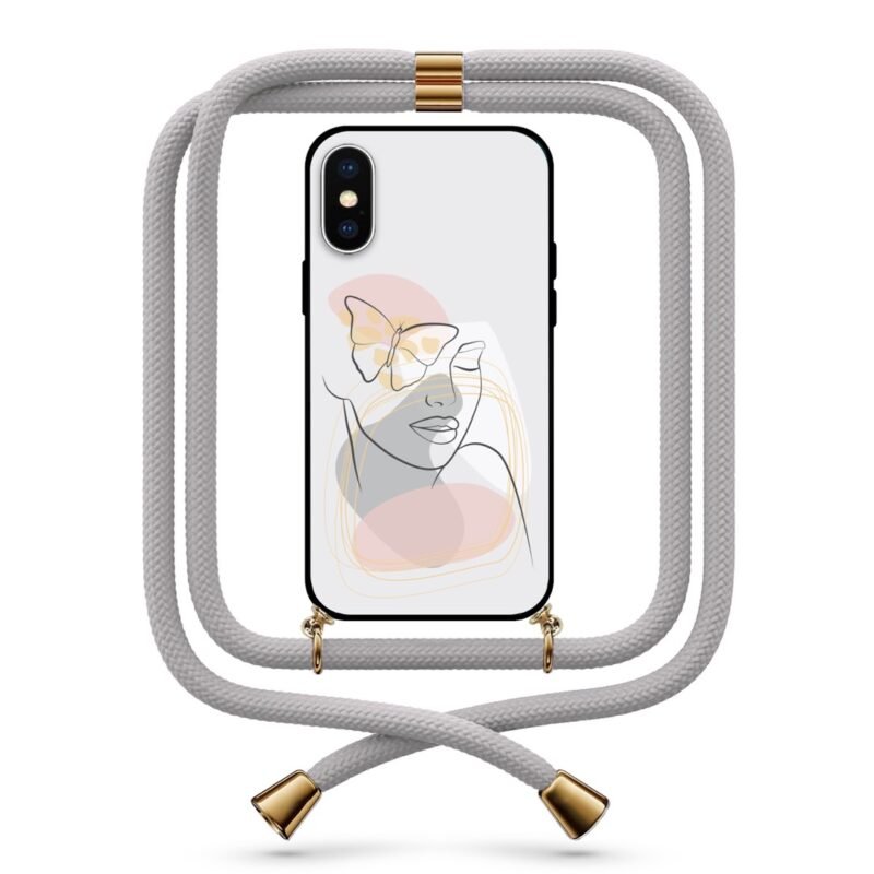 Lineart girl θήκη κινητού με κορδόνι 9729 γιά iPhone Xs Max
