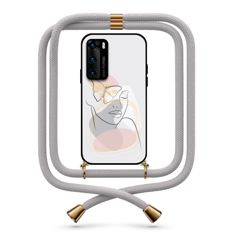 Lineart girl θήκη με κορδόνι & σχέδιο 9729 για Huawei P40