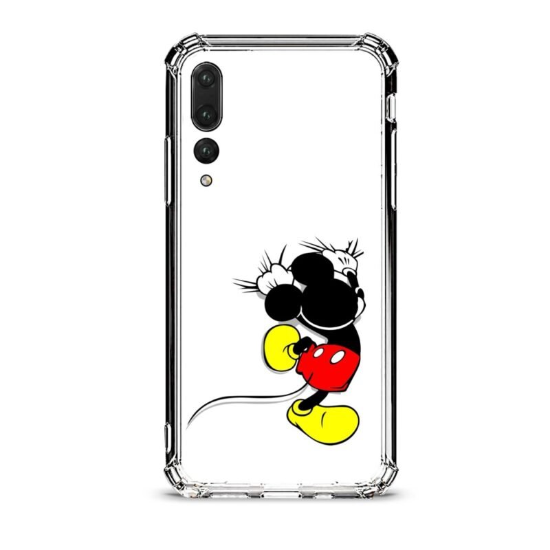 Mickey climbing θήκη διάφανη & σχέδιο  d1020 γιά Huawei P20