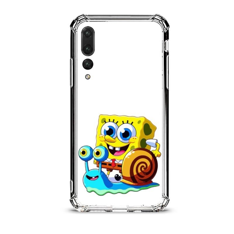 Sponge Bob θήκη διάφανη & σχέδιο  d1023 γιά Huawei P20