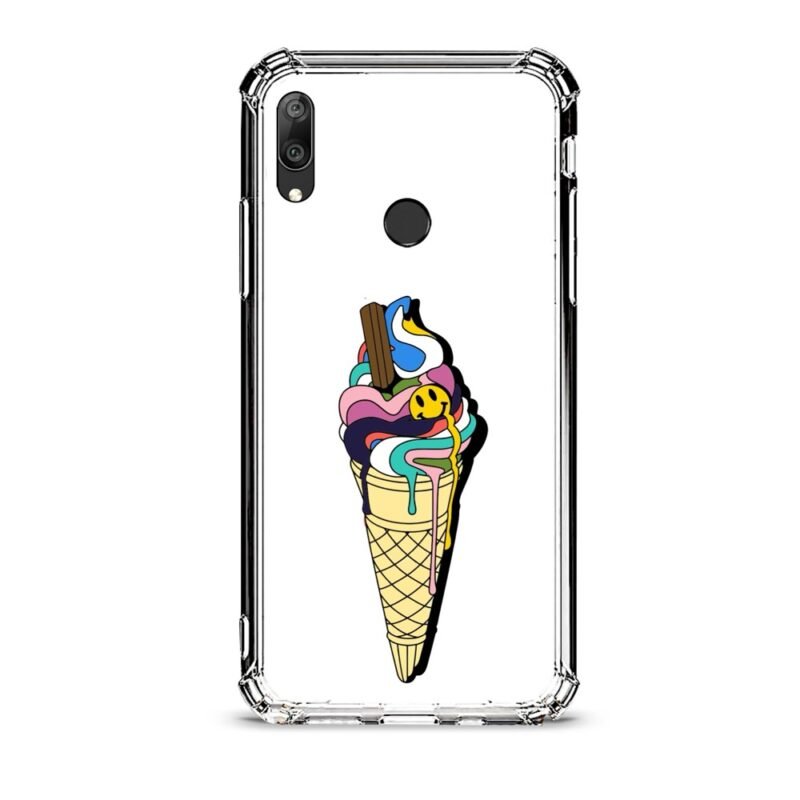 Ice cream θήκη διάφανη & σχέδιο  d1042 γιά Huawei Y7 2019
