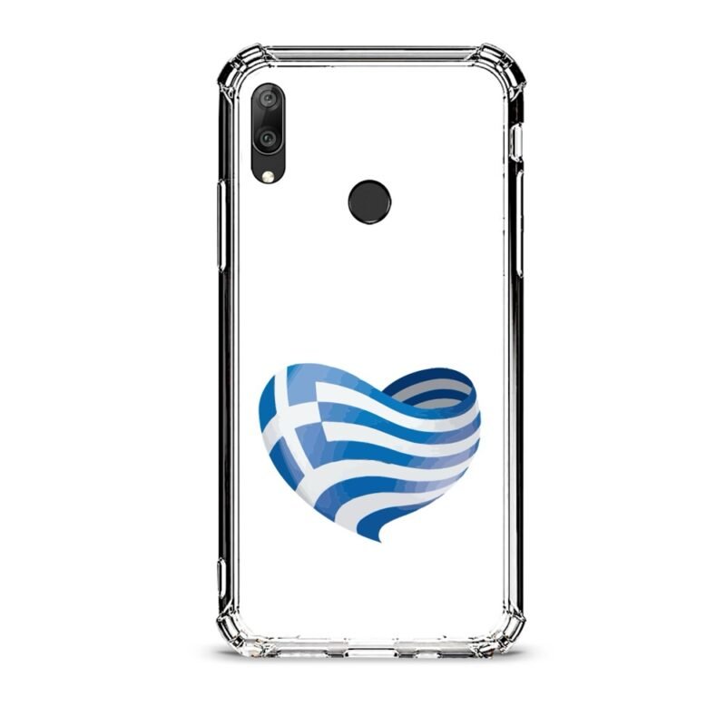 Love Greece θήκη διάφανη & σχέδιο  d1127 γιά Huawei Y7 2019