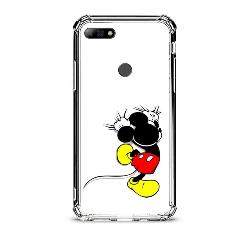 Mickey climbing θήκη διάφανη & σχέδιο  d1020 γιά Huawei Y7 2018