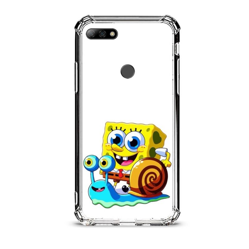 Sponge Bob θήκη διάφανη & σχέδιο  d1023 γιά Huawei Y7 2018