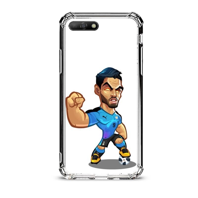Luis Suarez θήκη διάφανη & σχέδιο  d1008 γιά Huawei Y6 2018