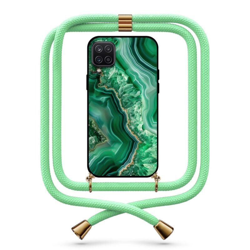 marble texture θήκη με κορδόνι & σχέδιο 9730 για Galaxy A12