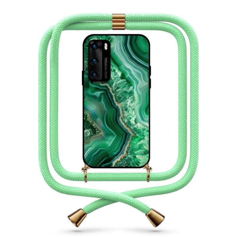 marble texture θήκη με κορδόνι & σχέδιο 9730 για Huawei P40