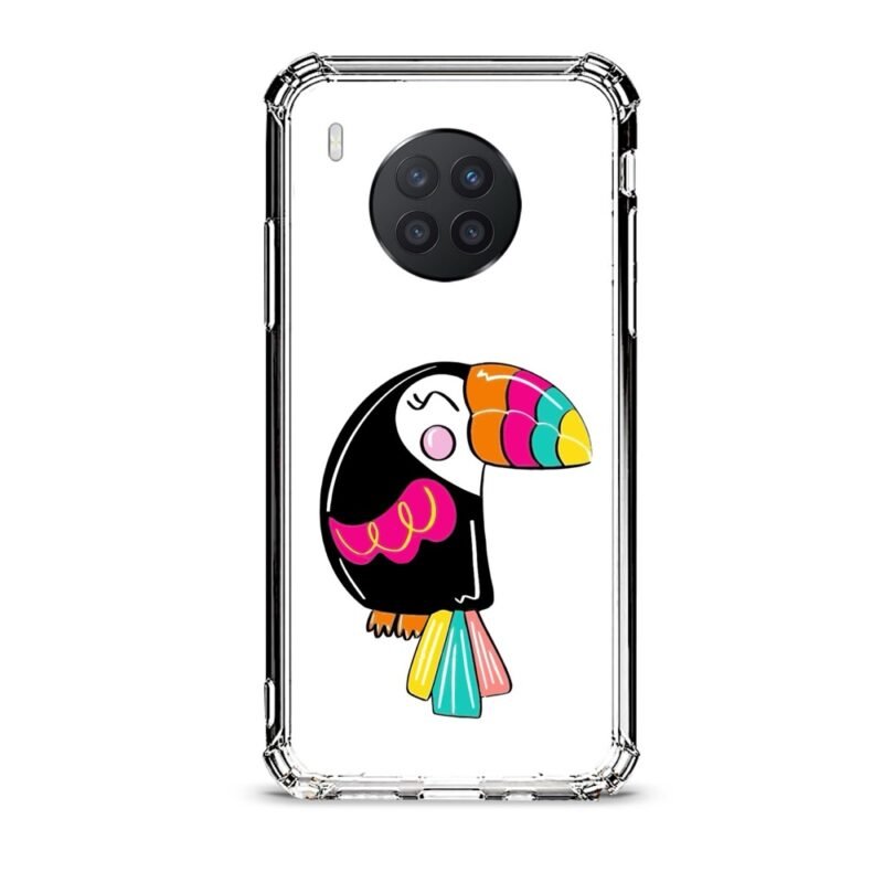 Colorful bird θήκη διάφανη & σχέδιο  d1093 γιά Huawei Nova 8i