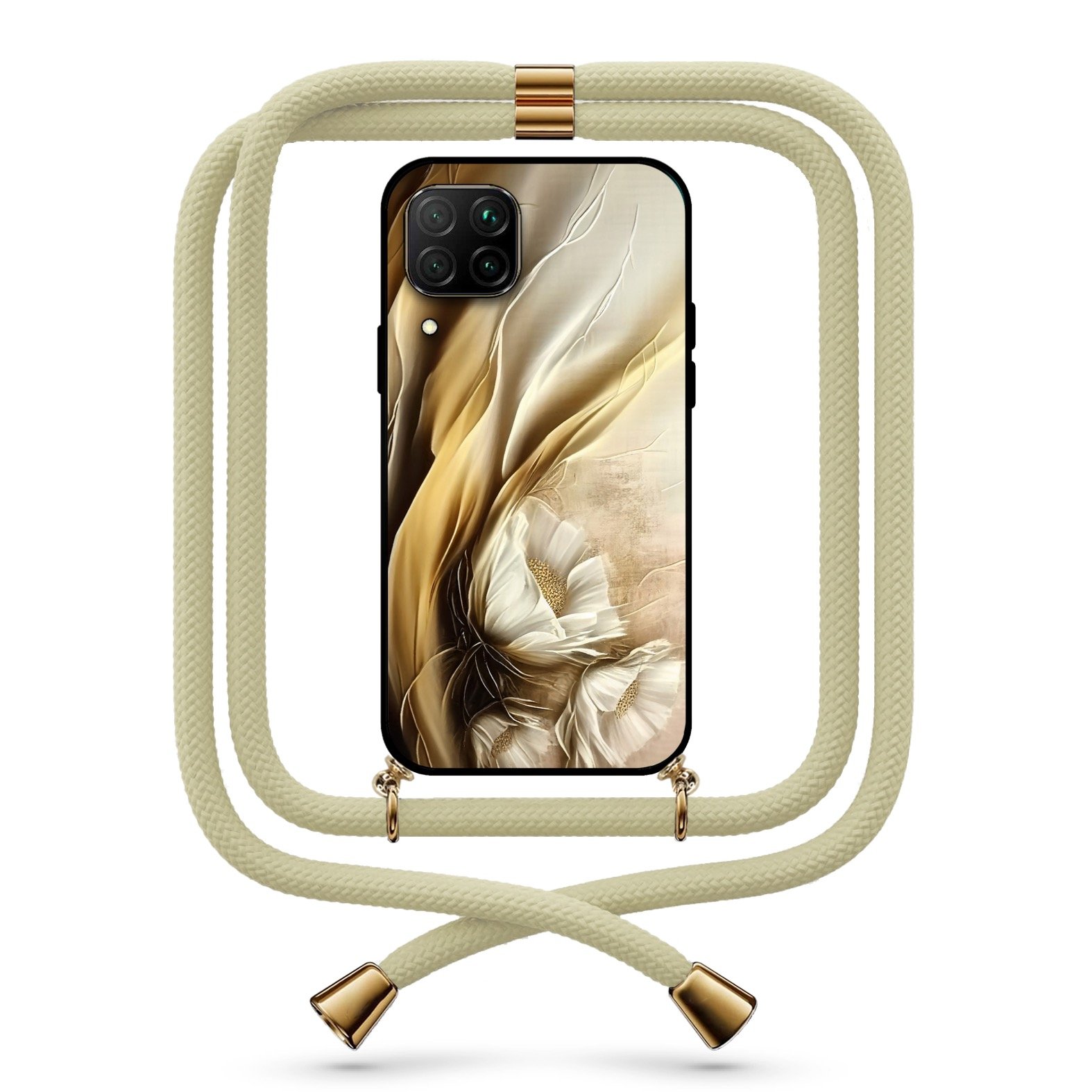 Flowers θήκη με κορδόνι & σχέδιο 9776 για Huawei P40 Lite