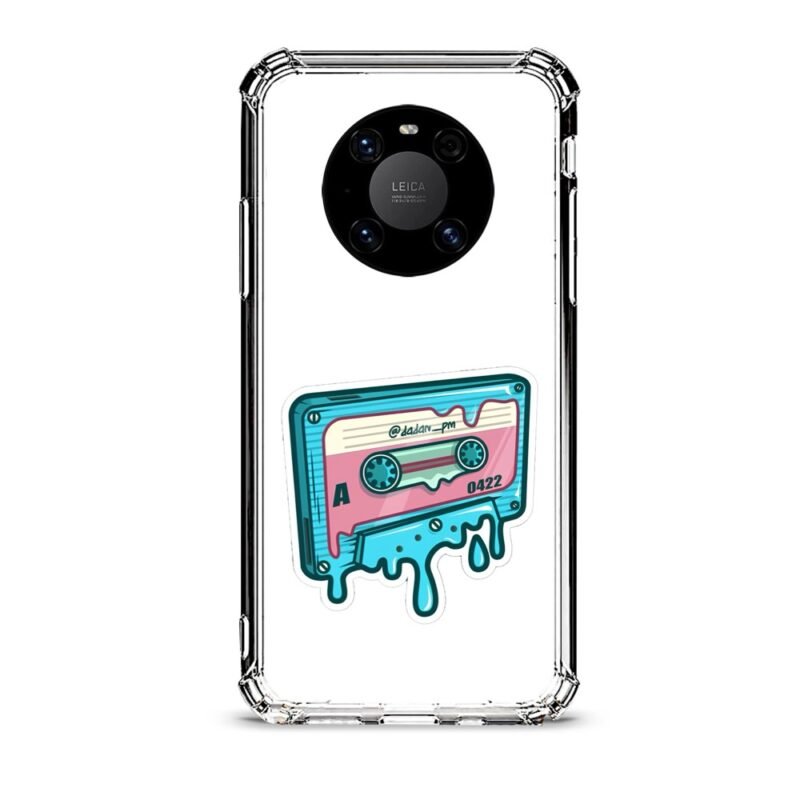 Vintage cassette θήκη διάφανη & σχέδιο  d1122 γιά Huawei Mate 40