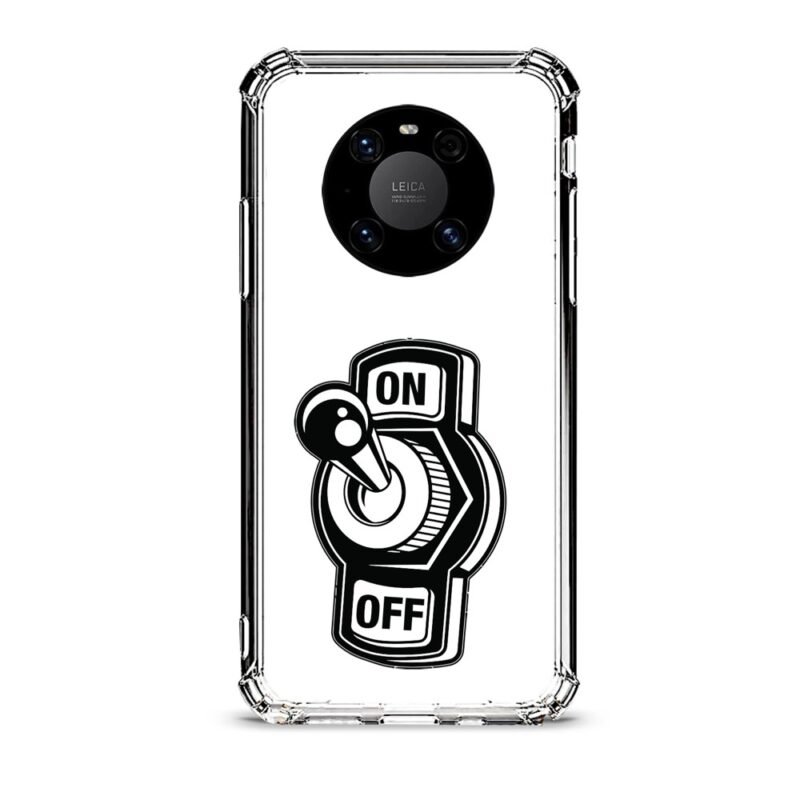 On off switch θήκη διάφανη & σχέδιο  d1124 γιά Huawei Mate 40