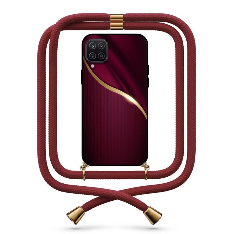 Elegant texture θήκη με κορδόνι & σχέδιο 9732 για Galaxy A12