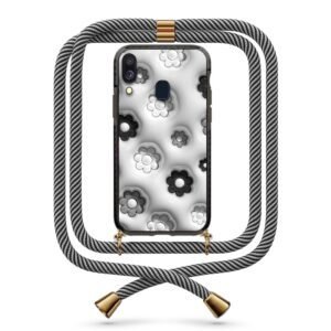 3d flower pattern θήκη με κορδόνι & σχέδιο 9858 για Galaxy A40