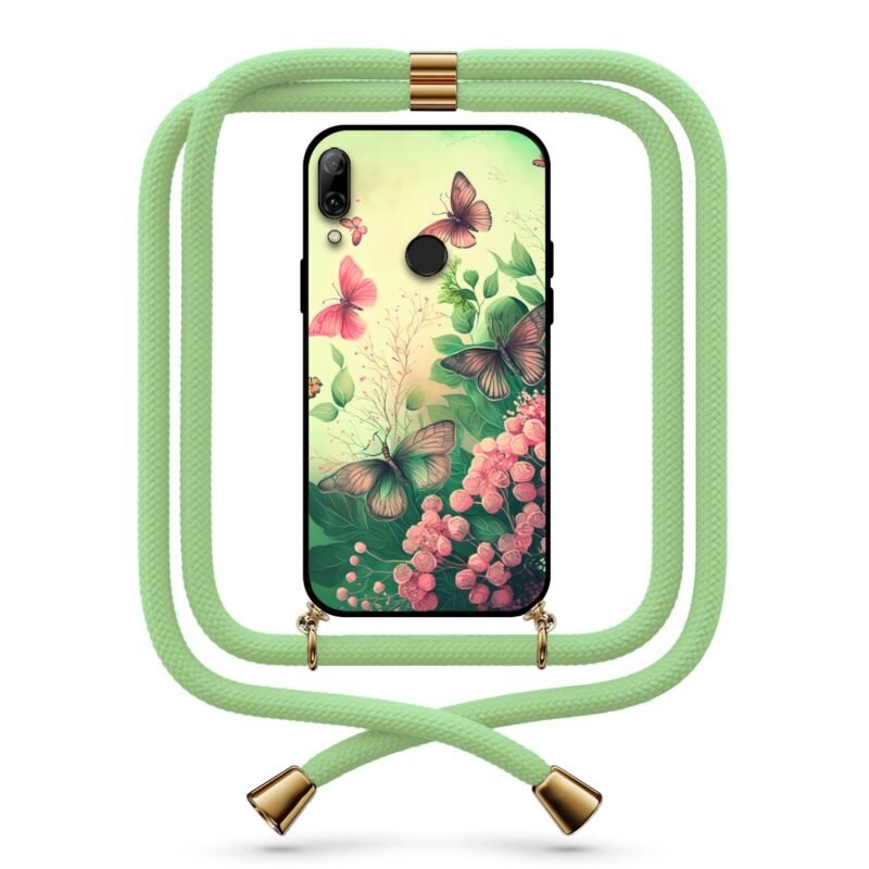 Butterfly flowers θήκη με κορδόνι & σχέδιο 9777 για Honor 10 Lite
