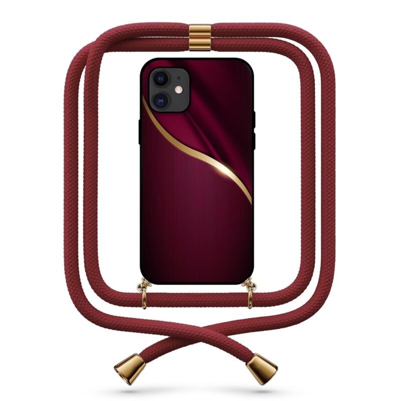 Elegant texture θήκη κινητού με κορδόνι 9732 γιά iPhone 12